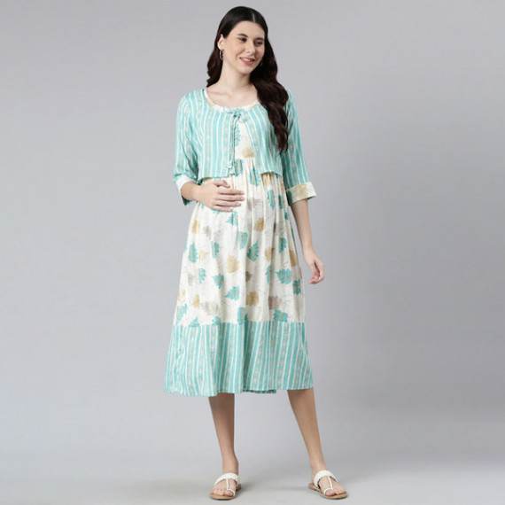https://megashoppin.com/products/women-off-white-green-floral-maternity-a-line-midi-dress