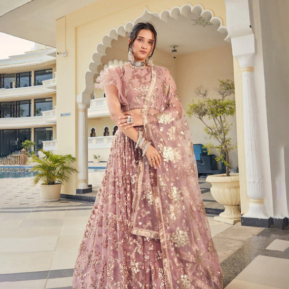https://megashoppin.com/products/peach-coloured-gold-toned-embellished-sequinned-semi-stitched-lehenga-unstitched-blouse-with